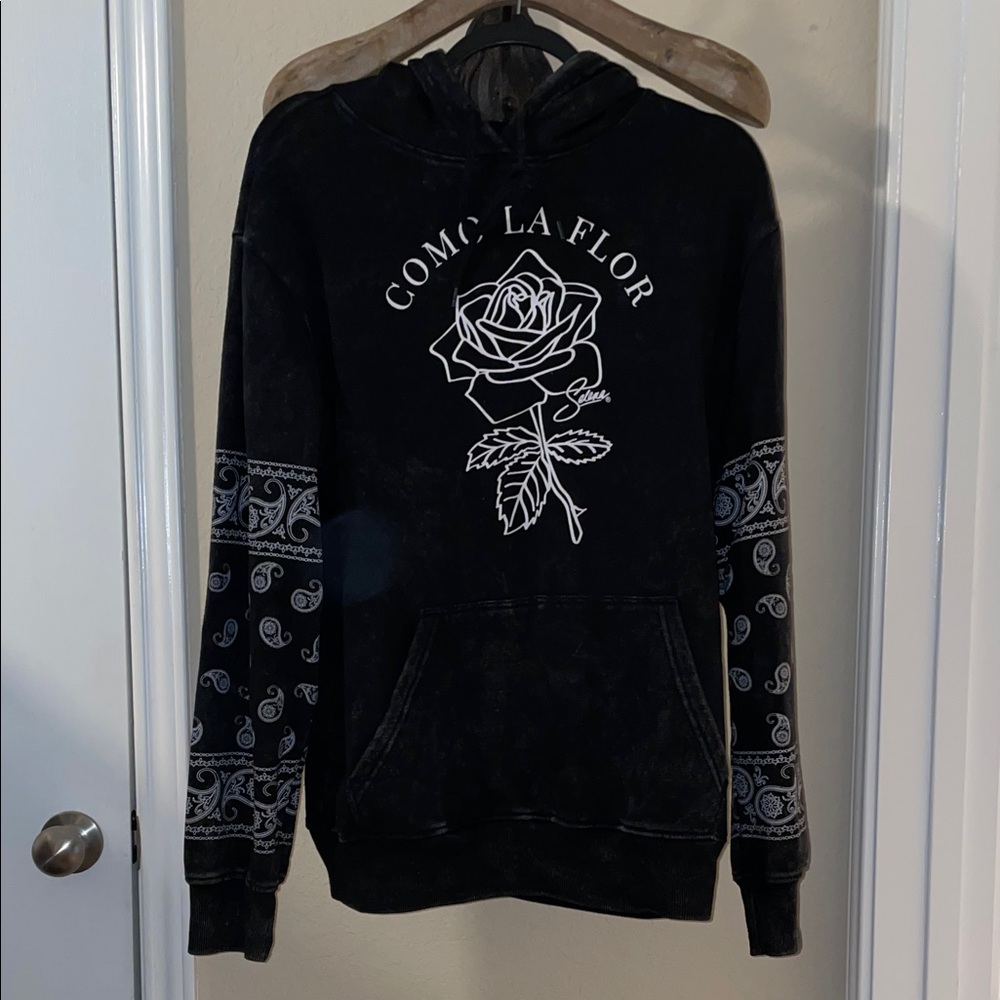 Selena Black Graphic Hoodie